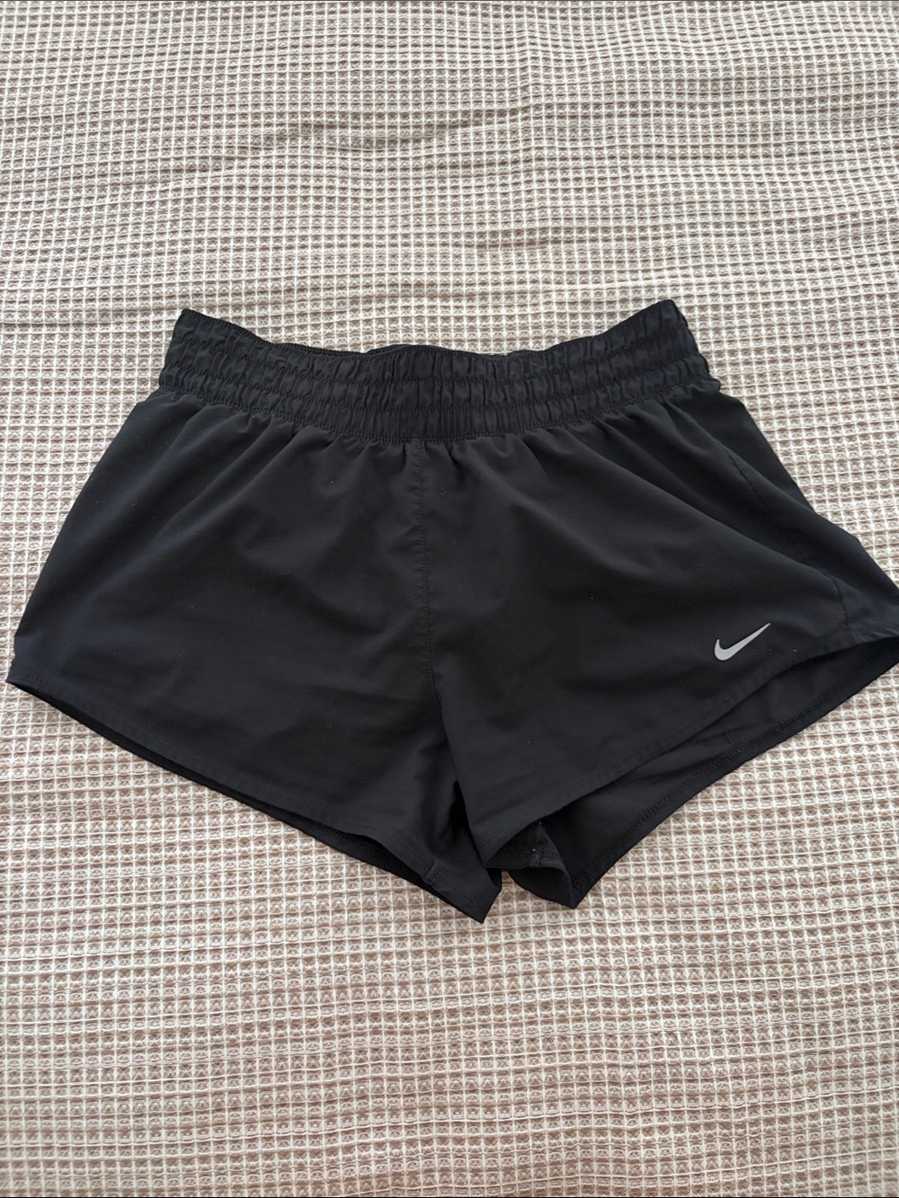 Nike Women's Black Athletic Running Shorts with Reflective Swoosh